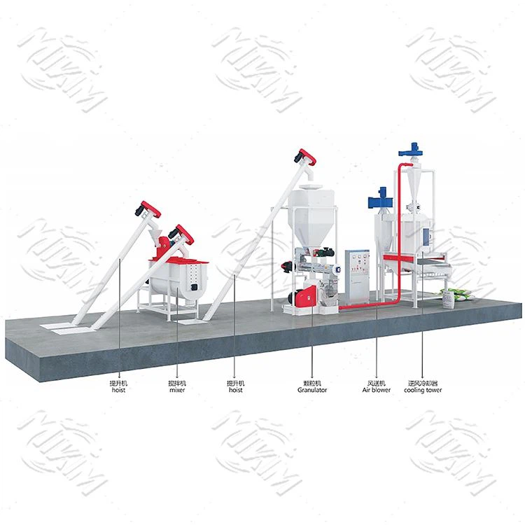 1-2 T/H Linea di produzione di mangime per pollame