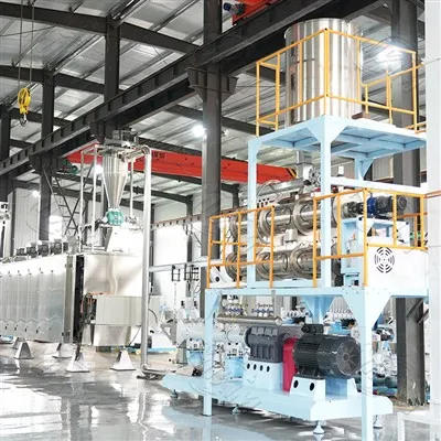 Advantages of a Twin screw floating fish feed pellet making machine for Feed Production
